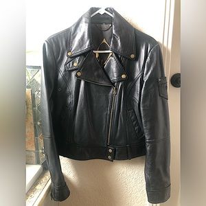 100% Genuine Leather Moto Jacket.